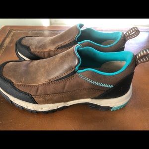 Ariat slipons with leather uppers